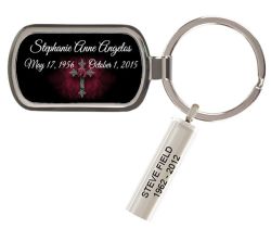 Rose Cross Keychain Urn by Anne Stokes