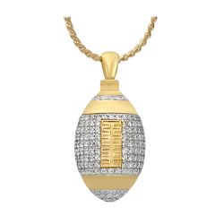 Football 10KT or 14KT Gold Cremation Jewelry Urn - SHIPS NOW