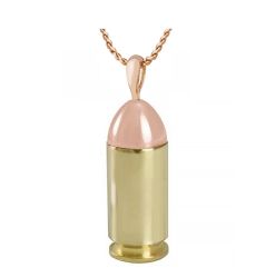Rose Gold 10KT Bullet Cremation Jewelry Urn - SHIPS NOW