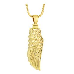 Angel Wing 10KT or 14KT Gold Cremation Jewelry Urn - SHIPS NOW