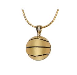 Basketball 10KT Gold Cremation Jewelry Urn - SHIPS NOW