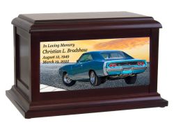 Dodge Charger RT Blue Adult or Medium Cremation Urn
