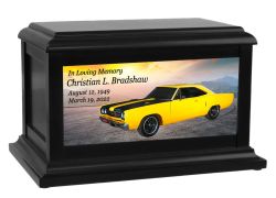 Plymouth Roadrunner Yellow Adult or Medium Cremation Urn