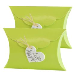 Set of 2 - Spring Green Little Peaceful Pillow® Water Burial Urns 