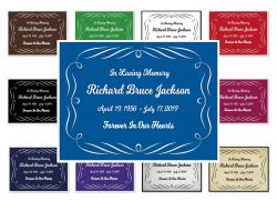 Colorful Swirl Name Plates For Cremation Urns