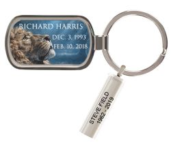 A Lion's Strength Keychain Urn by Abraham Hunter