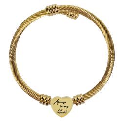 Twist Golden Heart Bracelet Urn