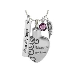 Always In My Heart Pendant Urn - Love Charms Option
