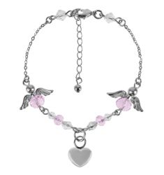 Angel Memorial Pink Bracelet Urn