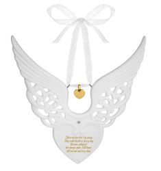 Angel Wings Gold Heart Urn Ornament