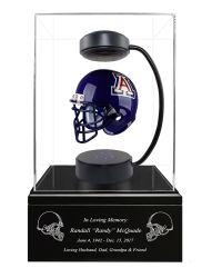 Football Cremation Urn & University of Arizona Hover Helmet Décor