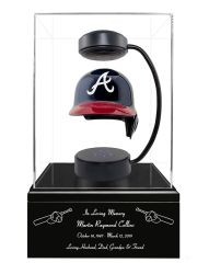 Baseball Cremation Urn & Atlanta Braves Hover Helmet Décor