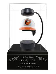 Baseball Cremation Urn & Baltimore Orioles Hover Helmet Décor