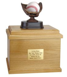 Personalized Baseball Or Softball Wood Urn