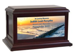 Ocean Break at Sunset Cremation Urn