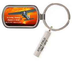  Customized Bi-Plane Sunset Keychain Keepsake