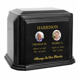 Monarch Companion Photo Options Marble ~ For Two Cremation Urn