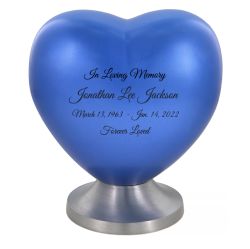 Blue Heart Medium Urn