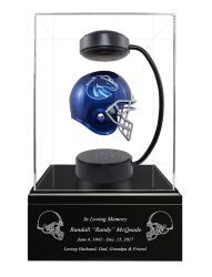 Football Cremation Urn & Boise State University Hover Helmet Décor