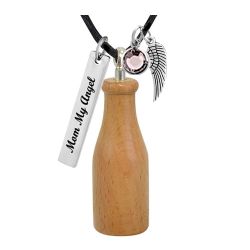Bottle Cherry Cremation Necklace Urn - Love Charms Option