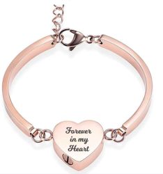 Forever In My Heart ~ Rose Gold Heart Bracelet Urn