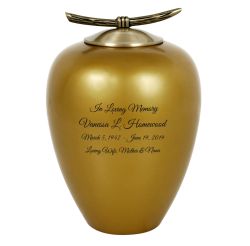 Asian Inspired Brass Cremation Urn