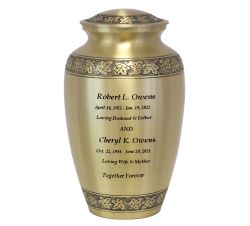 Leaves Of Peace Brass Urn