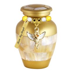 Angel Mother of Pearl Keepsake Urn - Love Charms™ Option