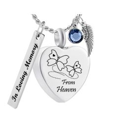 Butterflies From Heaven Jewelry Urn - Love Charms® Option