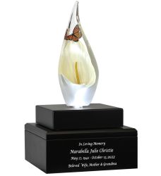 Monarch Butterfly & Calla Lily Cremation Urn