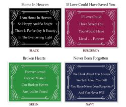 Calligraphy Poem Plates For Cremation Urns
