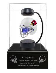 Football Cremation Urn & Arizona Cardinals Hover Helmet Décor