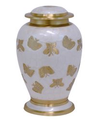 Cashmere White Butterfly Urn