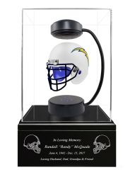 Football Cremation Urn & San diego Charges Hover Helmet Décor