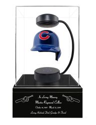 Baseball Cremation Urn & Baseball Cremation Urn & Chicago Cubs Hover Helmet Décor