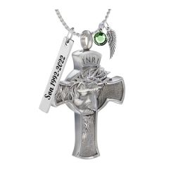 Christ Cross Jewelry Ash Urn - Love Charms™ Option
