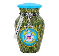 US Coast Guard Camouflage Mini Urn - Love Charms® Option