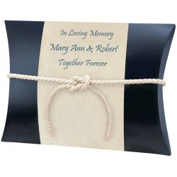 Navy Nautical Peaceful Pillow® Companion Water Burial Urn - Biodegradable Burial At Sea For Two Urn - Wide River Urn