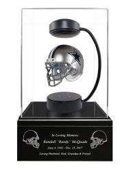 Football Cremation Urn & Dallas Cowboys Hover Helmet Décor