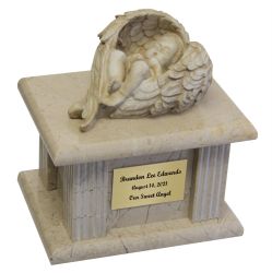 Angel of Protection Infant Marble Urn