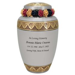 Dignity Pewter Adult Cremation Urn - Tribute Wreath Option™