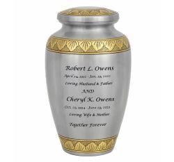 Dignity Pewter & Gold Cremation Urn