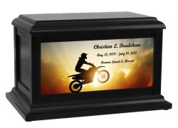 Motorcycle Reflections Cremation Urn