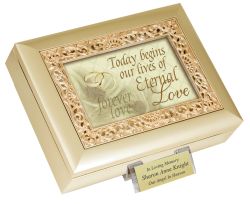 Wings of Gold Music Box Urn With Poem 