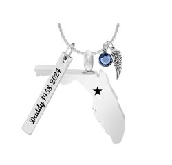 Florida State Cremation Jewelry Urn - Love Charms® ~ Engrave A Star Options