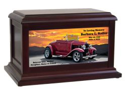 Customized 1930 Red Ford Model A Roadster American Dream Urn© With Laser Engraving