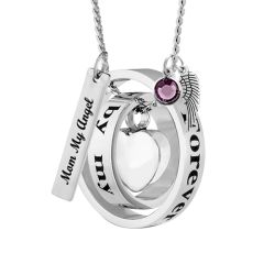 Forever In My Heart Cremation Jewelry Urn - Love Charms Option