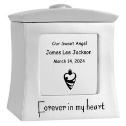 Forever In My Heart Baby Urn - Free Professional Engraving