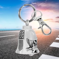 Liberty Guardian Motorcycle Bell Keychain Ash Urn - Engraving Available