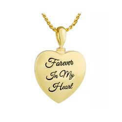 Forever In My Heart Gold Ash Pendant Urn